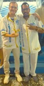 Presidente Rinaldo Andrade, Mantega e Carnavalesco Fábio Gouveia.